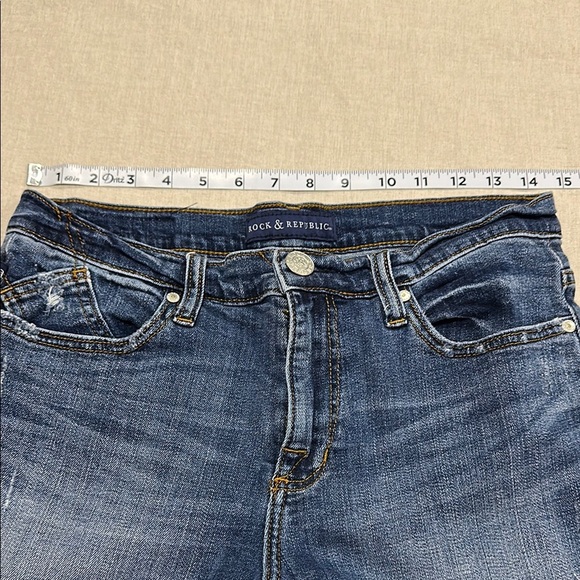 Rock & Republic Dark Blue Jean Shorts - Picture 7 of 9